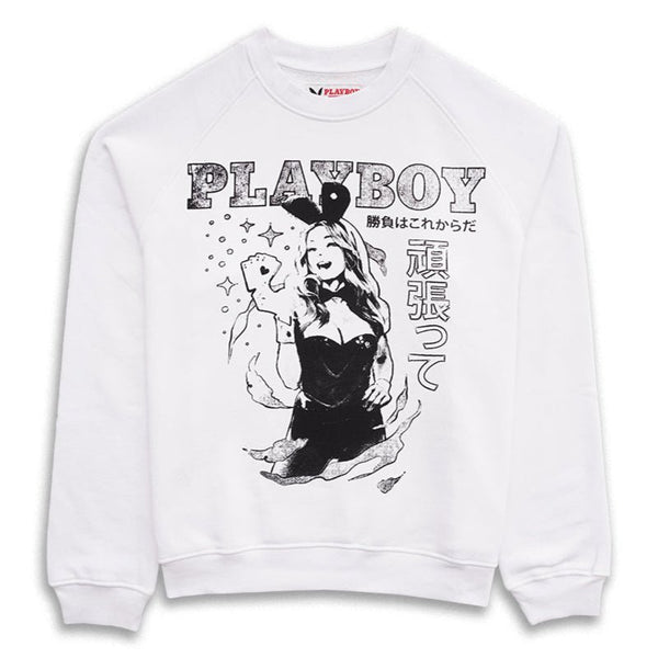 playboy Bunny Luck Sweatshirt Men's - Sweatshirts White