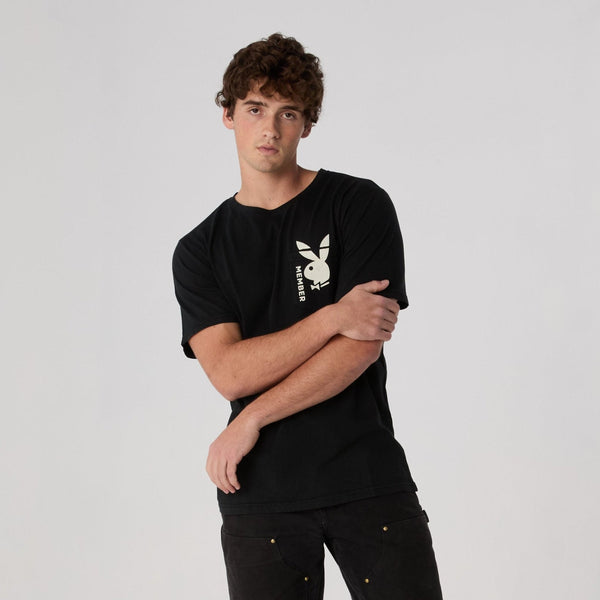 Playboy Bunny Member Pocket Tee Men's - T-Shirts Black
