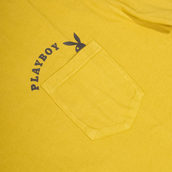 Playboy Bunny Pocket Tee Men's - T-Shirts Gold Mustard