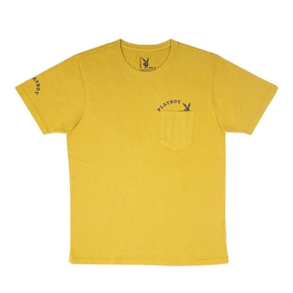 playboy Bunny Pocket Tee Men's - T-Shirts Gold Mustard