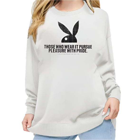 playboy Bunny Pursue Sweatshirt. Women's - Sweatshirts White