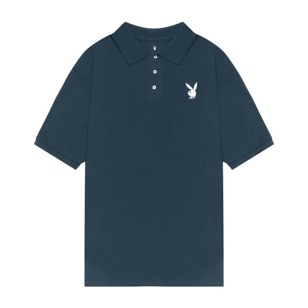 playboy Classic Rabbit Head Polo Shirt Men's - Shirt Navy