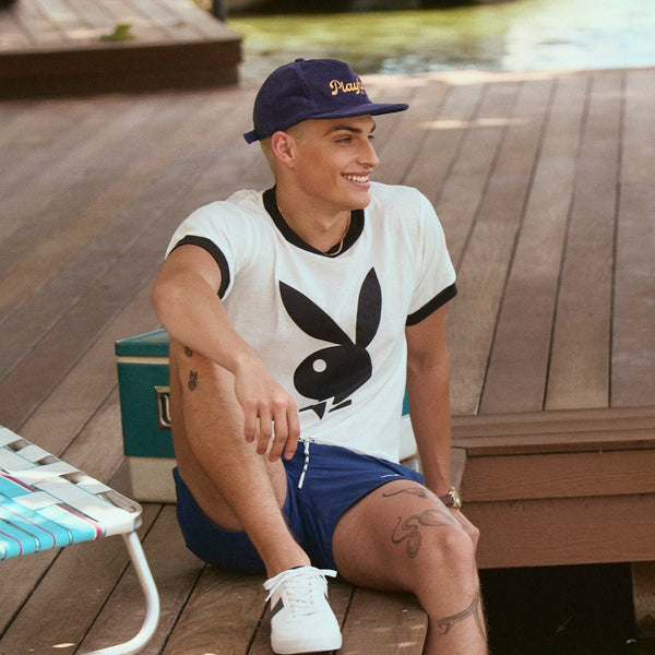 Playboy Classic Ringer T-Shirt Men's - T-Shirts Black