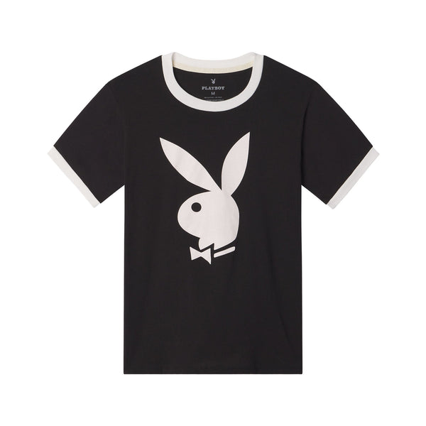 playboy Classic Ringer T-Shirt Men's - T-Shirts Black