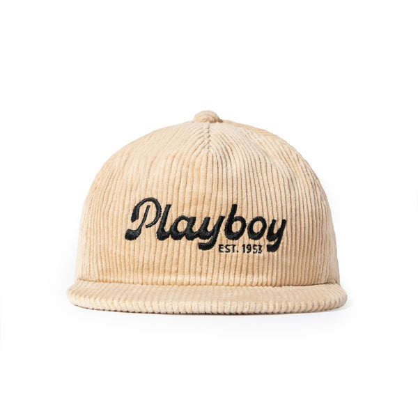 Playboy Desperado Masthead Cord Hat Accessories - Hat Tan