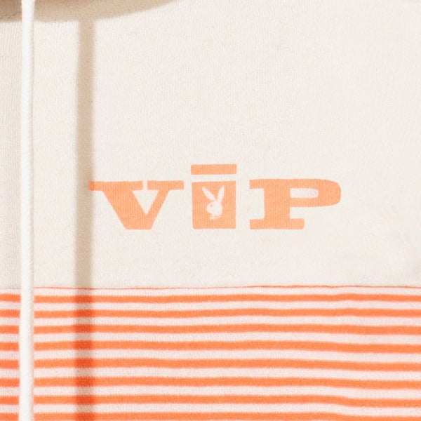 Playboy Drop Stripe VIP Club Quarter Zip Hoodie Women's - Hoodies SMALL