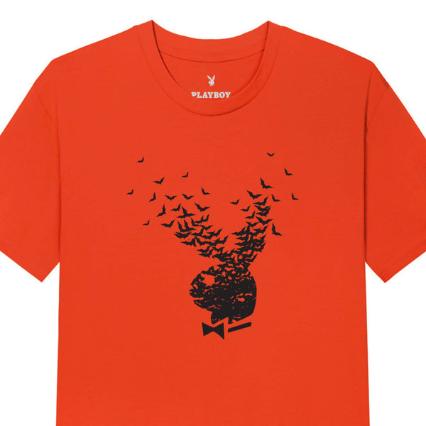 Playboy Exploding Bat T-Shirt Men's - T-Shirts ORANGE