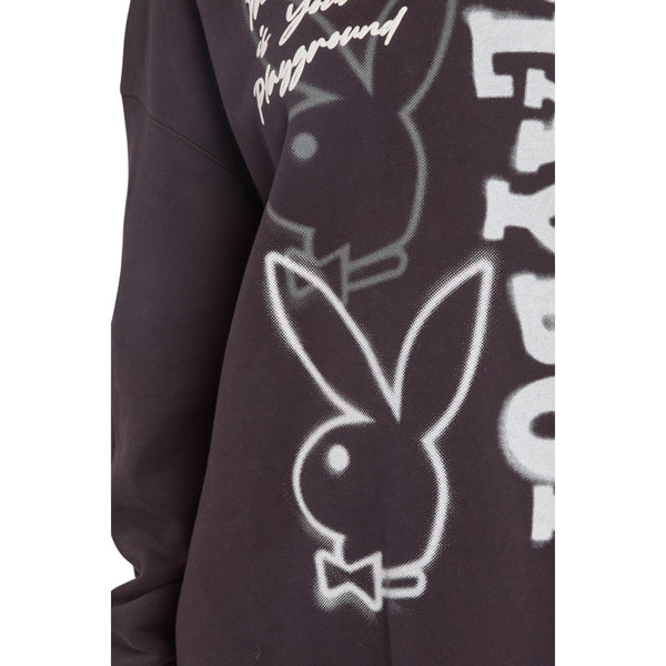 Playboy Graffiti Printed Hoodie Dress Women's - Hoodies Black