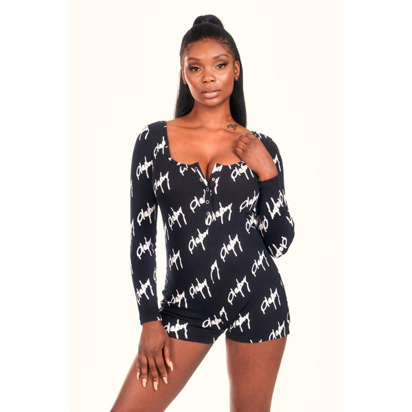 Playboy Graffiti Script Playsuit Women's - Bodysuit 2