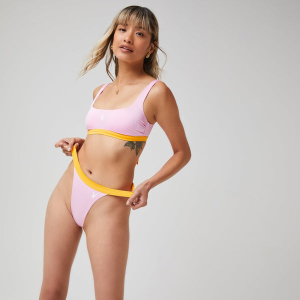 playboy High Leg Bon Bon Bikini Bottom Women's - Swimwear Bon bon