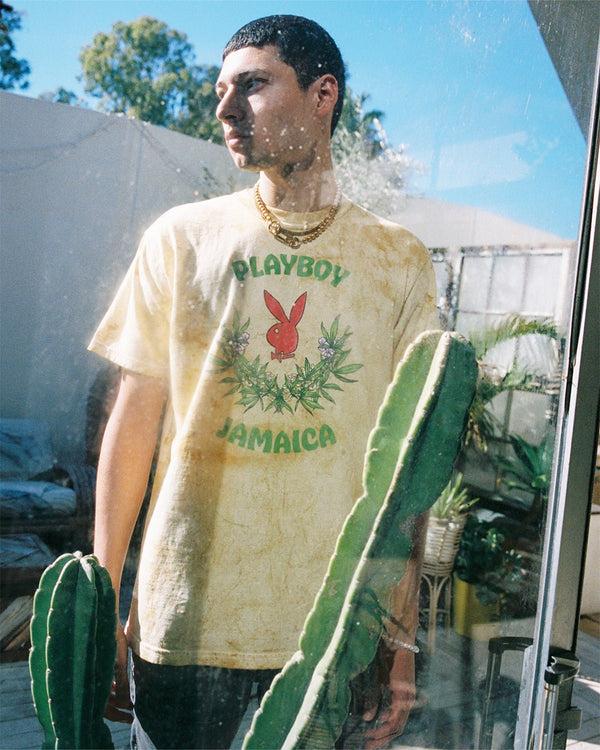 Playboy Jamaica Core Logo Tee Tie Dye Men's - T-Shirts Citron