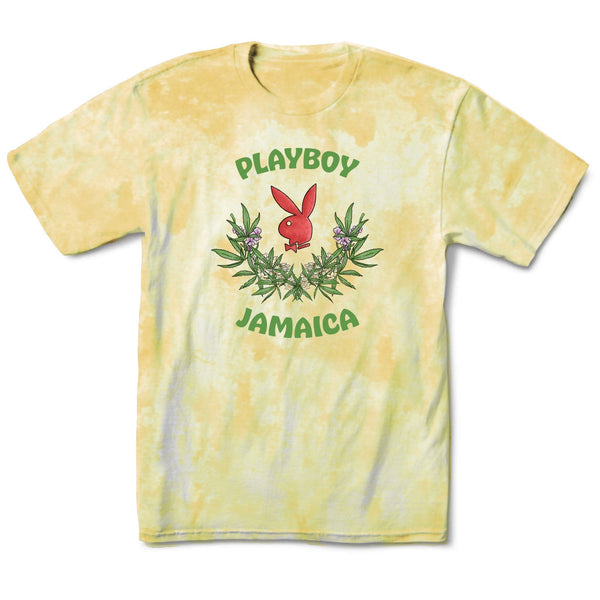 playboy Jamaica Core Logo Tee Tie Dye Men's - T-Shirts Citron