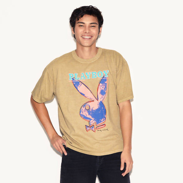 Playboy January 1986 PLAYBOY Pop Art Cover T-Shirt Men's - T-Shirts Sand