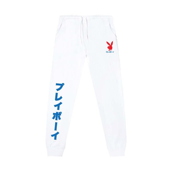 playboy Japanese Rabbit Head Joggers Men's - Sweatpants White