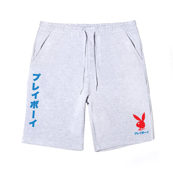 playboy Japanese Rabbit Head Sweatshorts Men's - Shorts Heather Grey