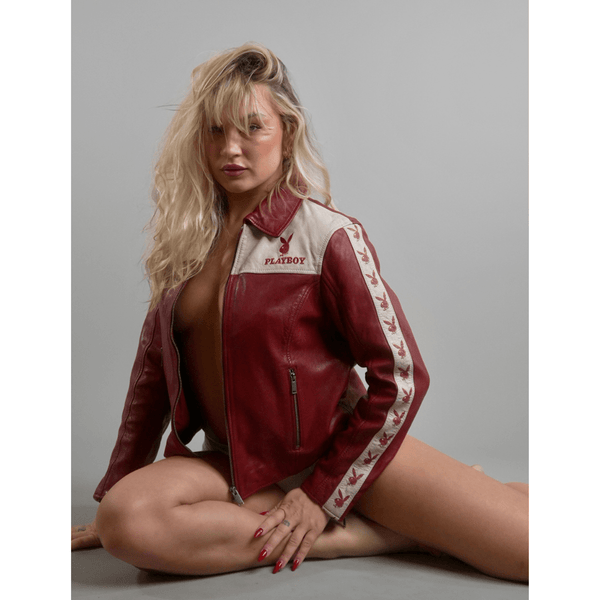 playboy Kristen Women's Leather Jacket Women's - Jackets Red