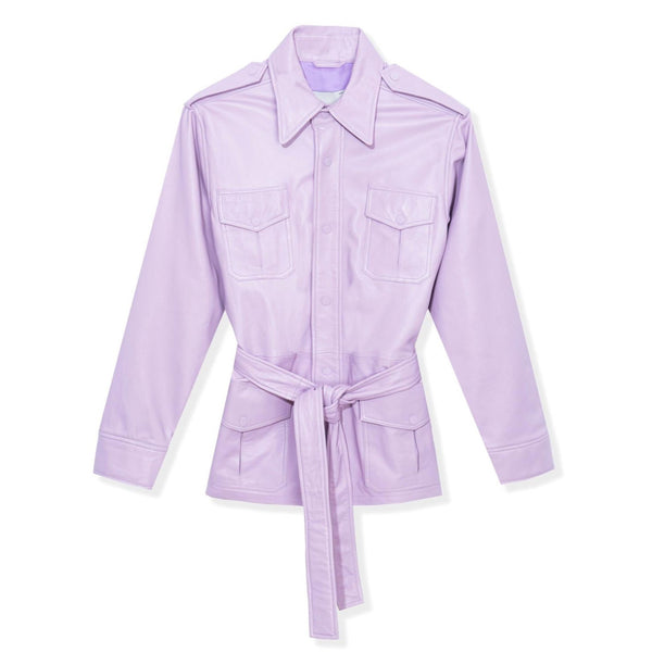 playboy Leather Safari Jacket Women's - Jackets Mauve