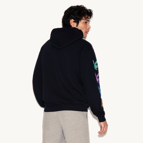 Playboy March 2019 Playmate Miki Hamano Repeating Bunny Hoodie Men's - Hoodies MEDIUM