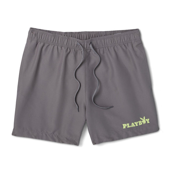 playboy Men's 15" Core Swim Trunks Men's - Shorts Charcoal Grey