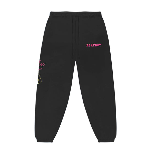 playboy Men's Bunny Outline Sweatpants Men's - Sweatpants Stretch limo