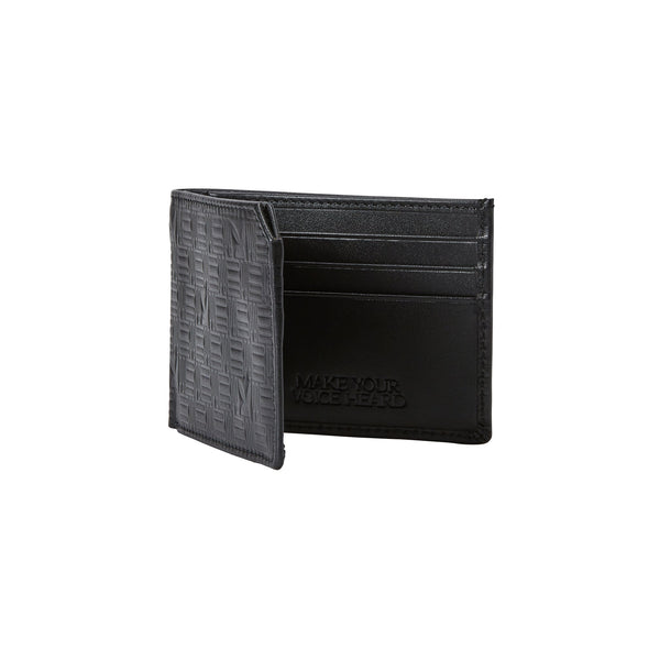 Playboy Men's Emboss Slim Fold Wallet Accessories - Wallets Black