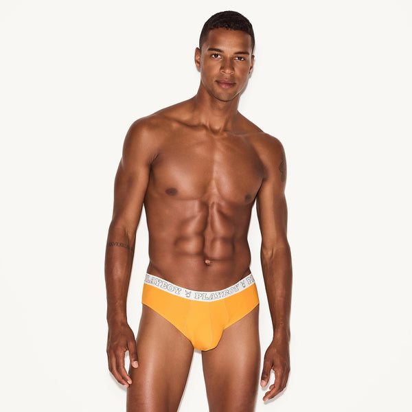 playboy Men's Essentials Modal Brief Men's - Underwear Orange