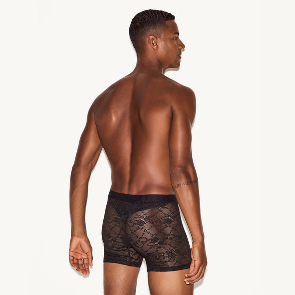 Playboy Men's Lace Boxer Brief Men's - Underwear Black