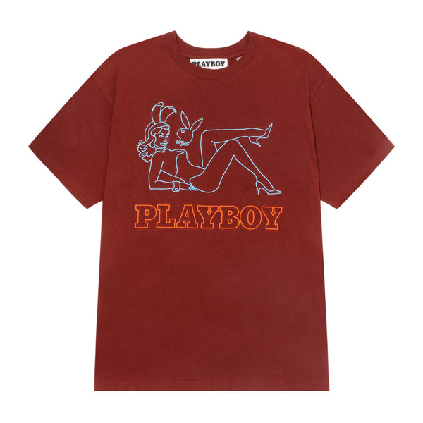 playboy Men's Late Night T-Shirt Men's - T-Shirts Fired brick