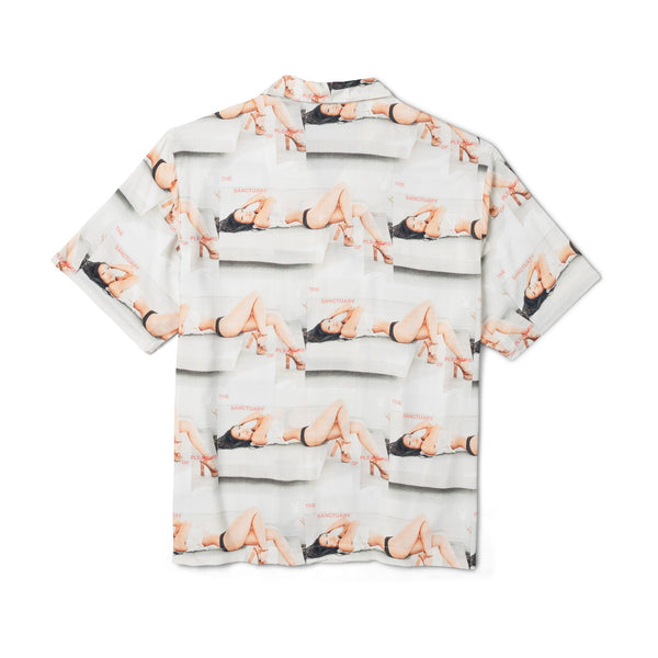 Playboy Men's Sanctuary Camp Shirt Men's - Shirt White