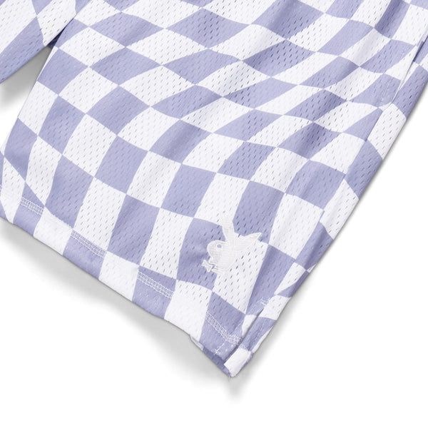 Playboy Men's Wavy Checker Basketball Shorts Men's - Shorts SMALL