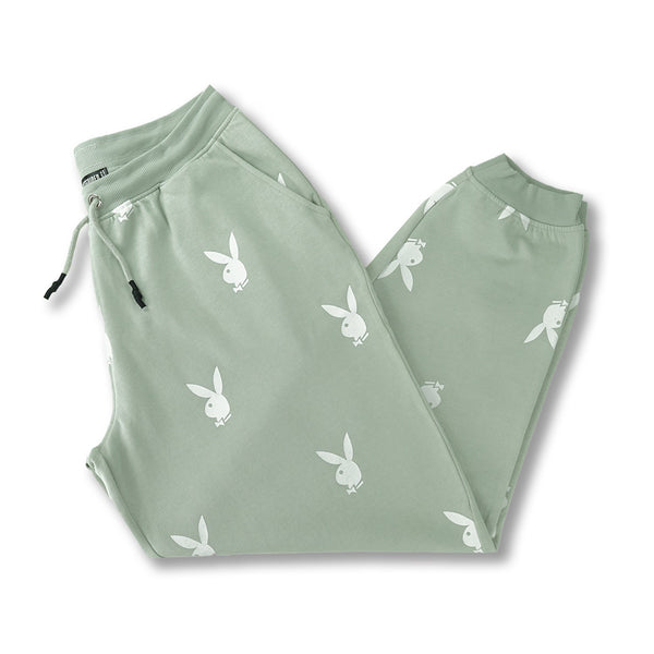 Playboy Missguided - All Over Print Oversized Sweatpants Women's - Sweatpants Green