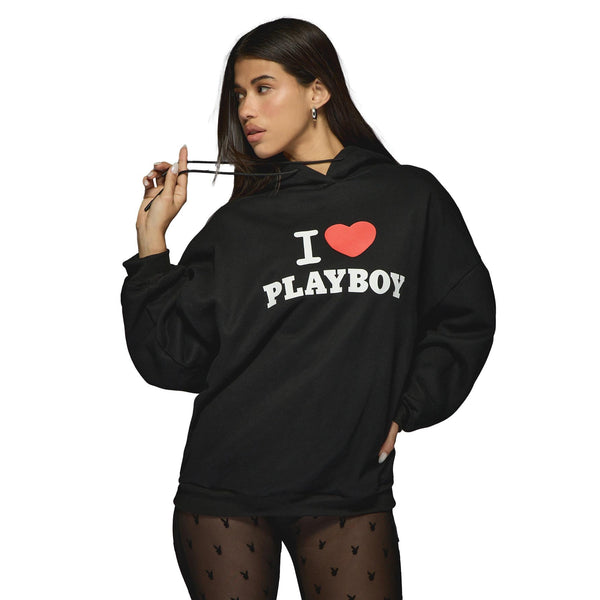 playboy Missguided - I ❤️ Playboy Hoodie Women's - Hoodies Small
