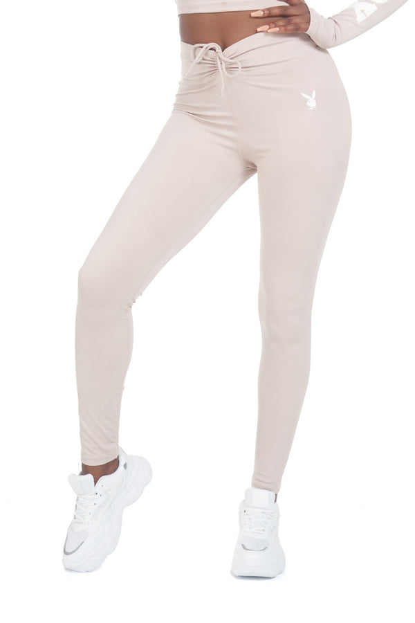 Playboy Missguided - Women's Active Ruched Waistband Leggings Women's - Leggings Orange