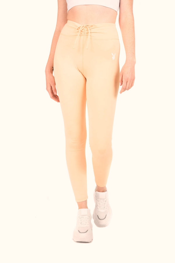 playboy Missguided - Women's Active Ruched Waistband Leggings Women's - Leggings Orange