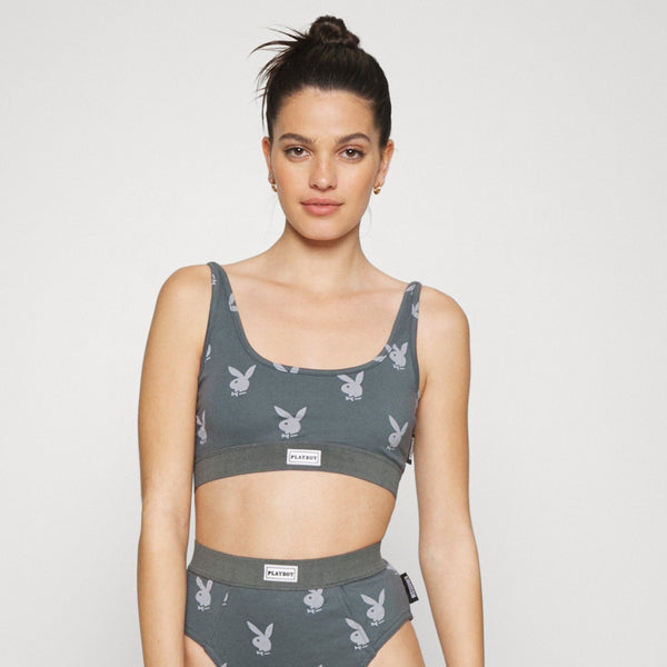 Playboy Missguided - Women's Lounge Scoop Neck Bralette Women's - Bralette Navy