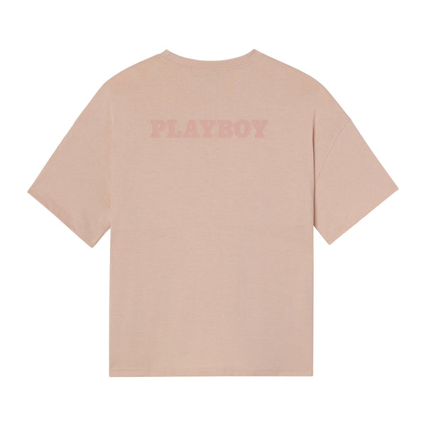 Playboy Missguided - Women's Oversized Logo T-Shirt Women's - T-Shirts Blush