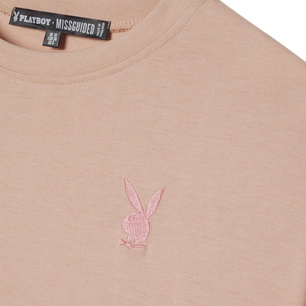 Playboy Missguided - Women's Oversized Logo T-Shirt Women's - T-Shirts Blush