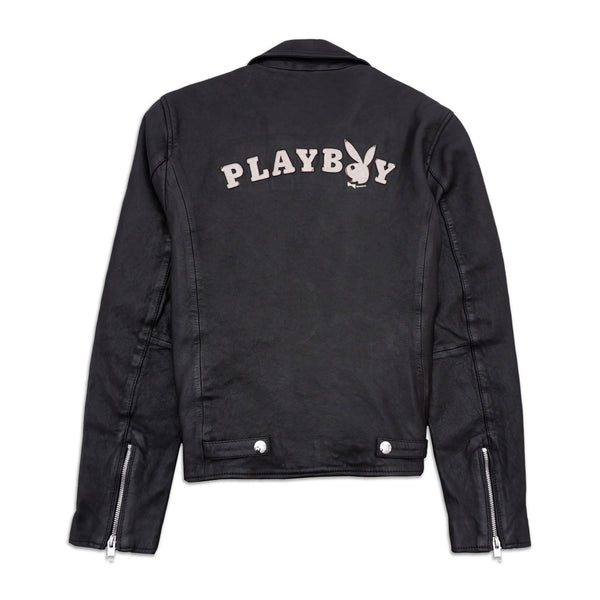 Playboy Olympe Men's Leather Jacket Men's - Jackets Black