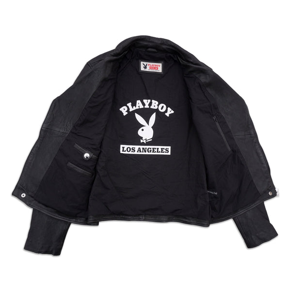 Playboy Olympe Men's Leather Jacket Men's - Jackets Black