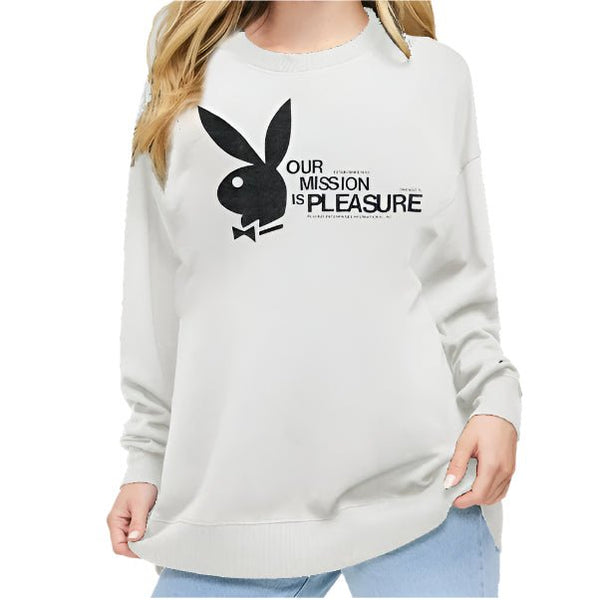 playboy Our Mission Sweatshirt. Women's - Sweatshirts White