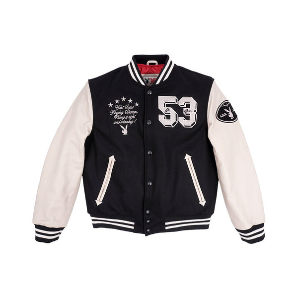 playboy PB 53 Premium Varsity Men's - Jackets Black/Ecru