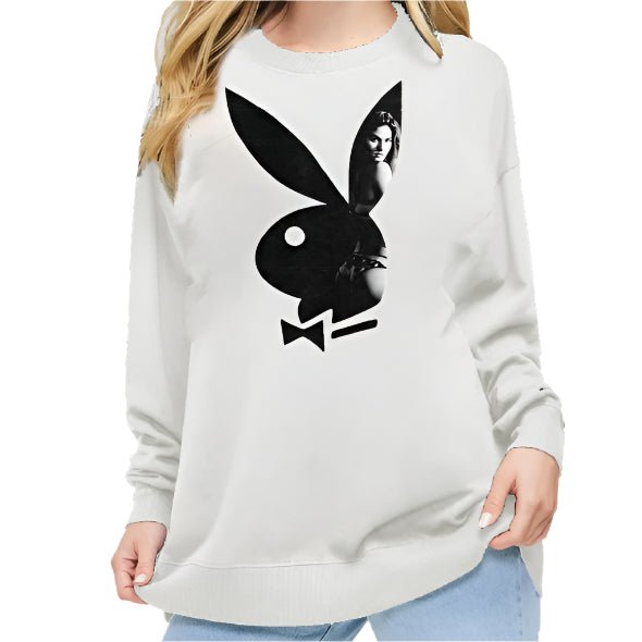 Playboy PB Bunny Shadow Sweatshirt. Women's - Sweatshirts Vintage Black