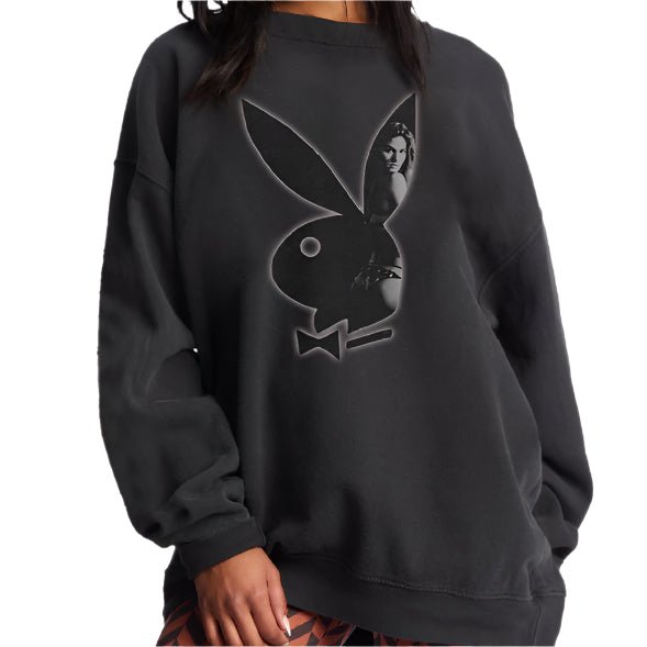 playboy PB Bunny Shadow Sweatshirt. Women's - Sweatshirts Vintage Black
