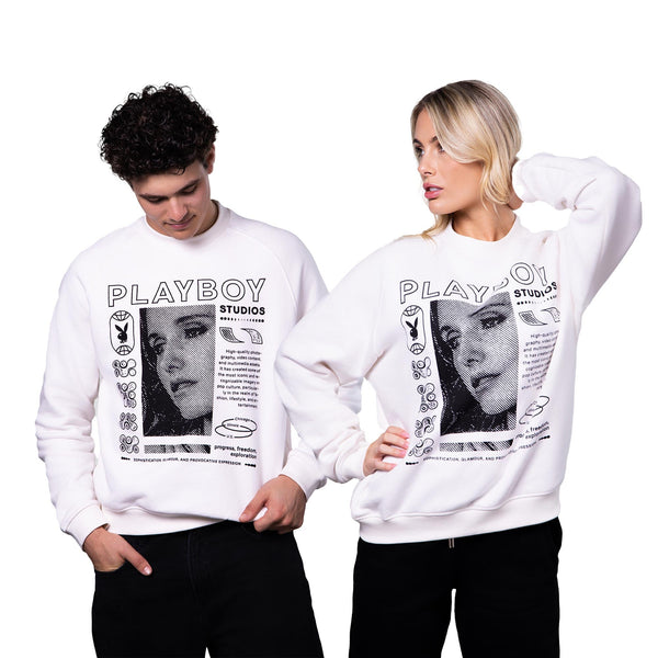 Playboy PB Freedom Sweatshirt Men's - Sweatshirts White
