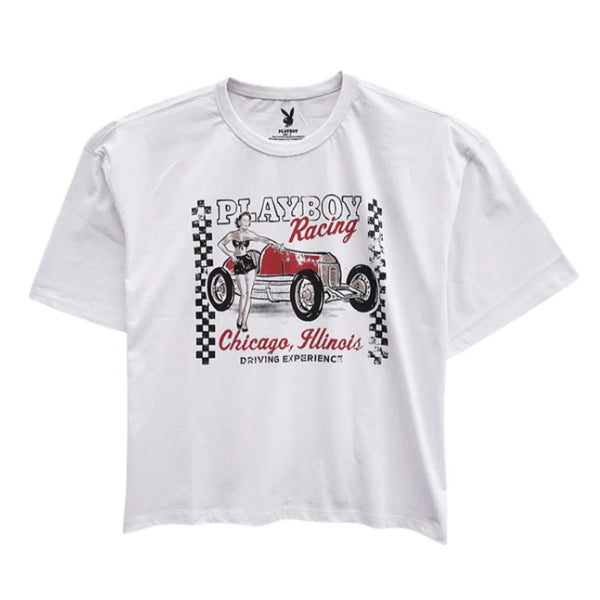 playboy PB Racing Chicago Boxy Tee Men's - T-Shirts White