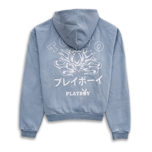 Playboy PB Tokyo Lotus Hoodie Men's - Hoodies Blu Ice