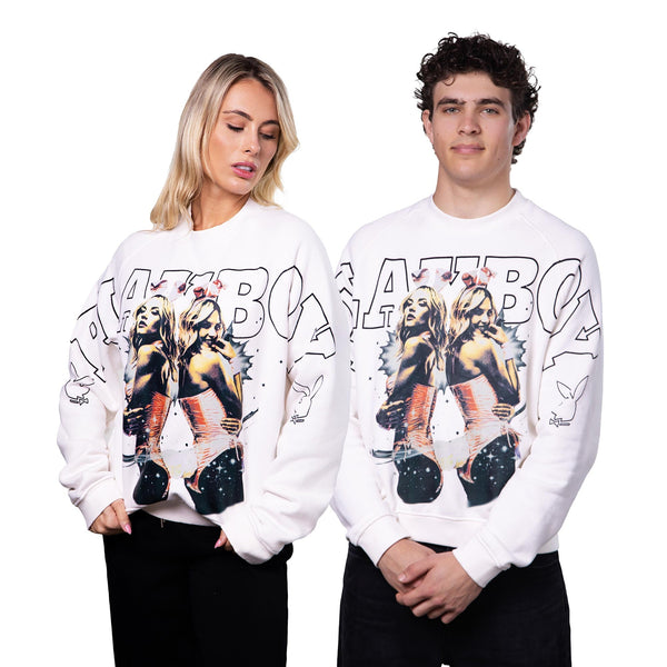 Playboy PB Twins Sweatshirt Men's - Sweatshirts Vintage Black