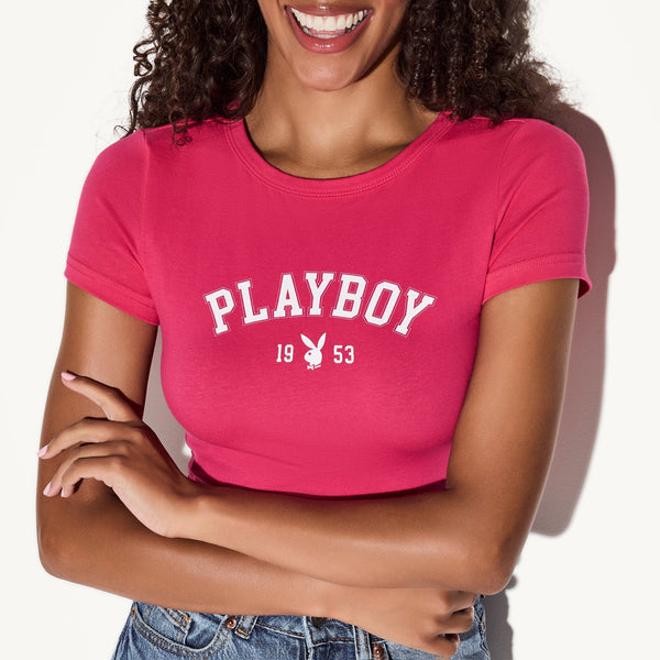 Playboy 1953 Varsity Baby Tee Women's - Tees XLARGE