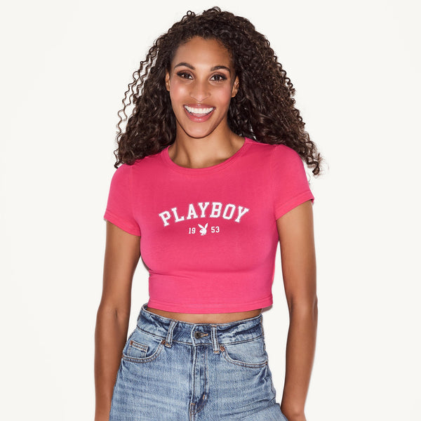 playboy 1953 Varsity Baby Tee Women's - Tees XLARGE