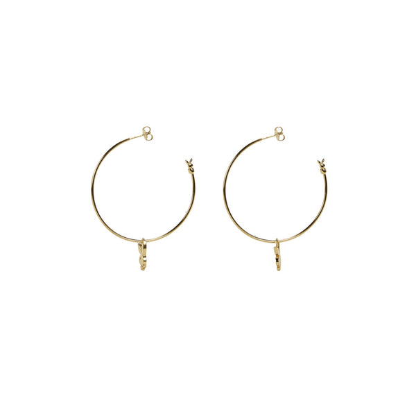 Playboy Bunny Hoops Accessories - Jewelry Gold